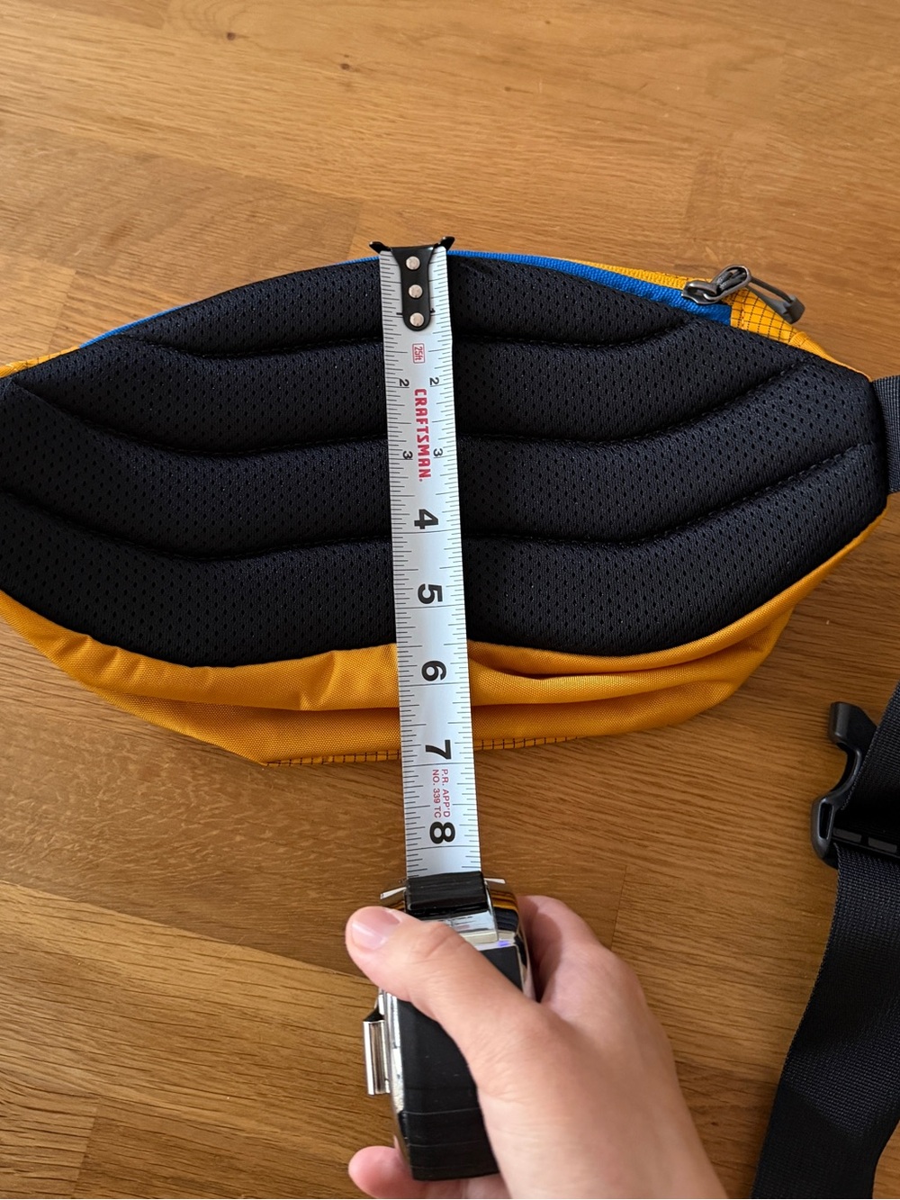 Gregory Yellow Grid Ripstop Waist Bag with Adjustable Black Strap - Picture 8 of 8